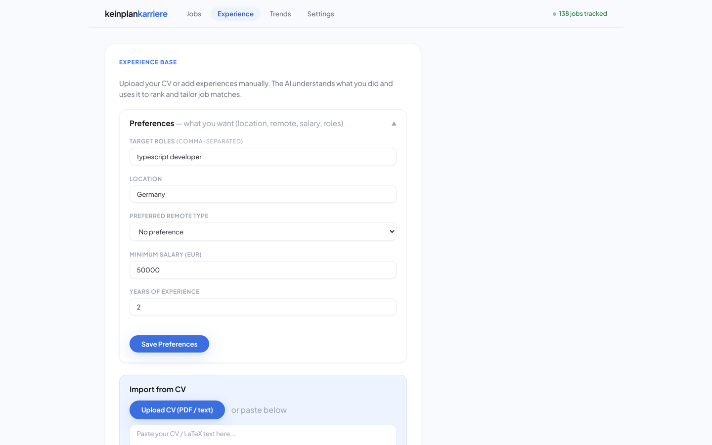 Product walkthrough screenshot